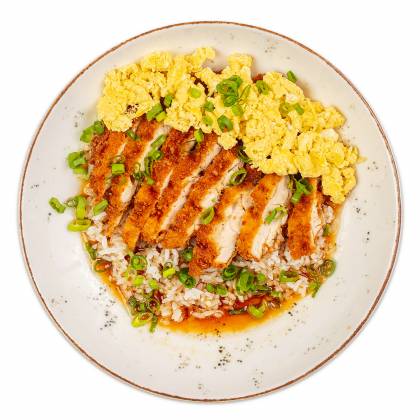 Курица тонкацу с рисом