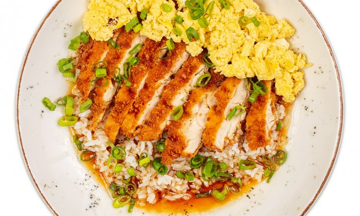 Курица тонкацу с рисом