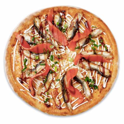 Пицца с  угрем и неркой