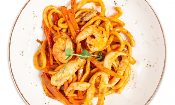 Удон с морепродуктами