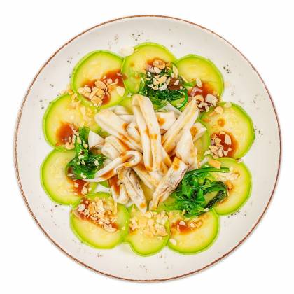 Карпачо из цукини с кальмаром